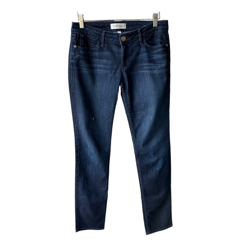 Habitual Skinny Jeans Pants Dark Blue Denim Wash Indigo Casual Streetwear Sz 27